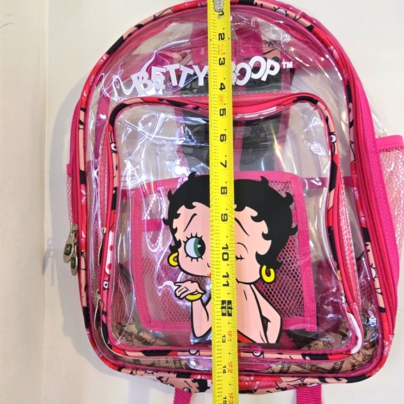 🍒🍒 Betty Boop Clear Pink Backpack - Picture 6 of 9